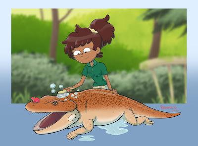 Reviviendo la fauna del pasado al estilo cartoon con Pyroraptor