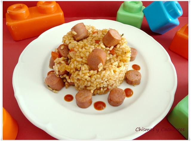 Arroz con salchichas