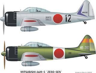 El avión  Mitsubishi A6M Zero