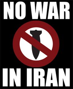 no a la guerra en Iran