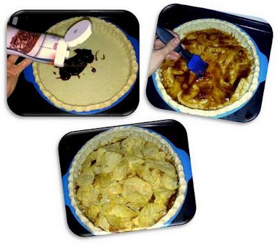 Tarta de nuggets barbacoa