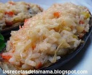 Receta de Berenjenas rellenas con risotto