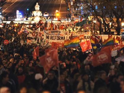 Grito colectivo en Madrid en defensa de los sevicios públicos