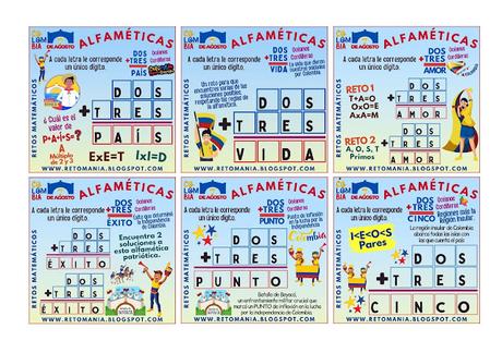 Batalla de Boyacá, 7 de agosto, Retos matemáticos, Desafíos matemáticos, Problemas matemáticos, Problemas de lógica, Retos mentales, Juegos de aprendizaje, Juegos educativos, Juegos de palabras, Criptoaritmética, Alfamética, Alfametika, Alfametik, Fiestas Patrias, Juego de Letras, Criptograma, Criptosuma, Independencia de Colombia