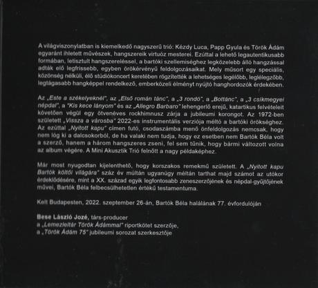 Mini Akusztik Trió - Nyitott Kapu Bartók Költői Világára (2022)