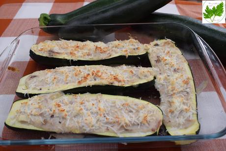 Calabacines Rellenos de Pollo Calabacines Rellenos de Pollo