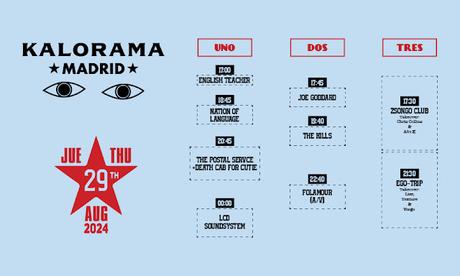 Horarios Kalorama 2024 Jueves