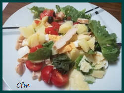 Ensalada con queso curado