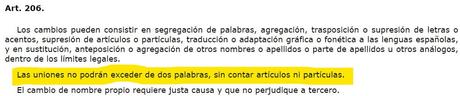 Apellidos compuestos triples… ¿existen y son legales en España? Art 206 Reglamento Registro Civil 1958. Modificación de apellidos.