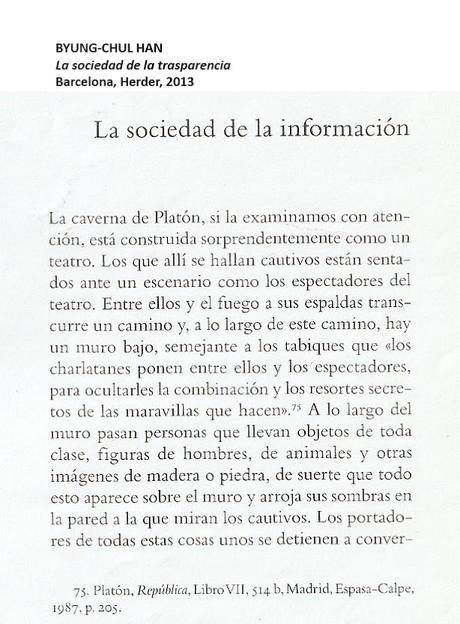 BYUNG-CHUL HAN HABLA DE LA CAVERNA DE PLATÓN