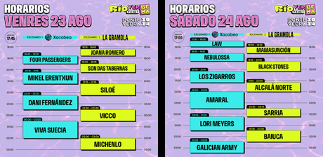 Horarios del Río Verbena Festival 2024 en Pontevedra