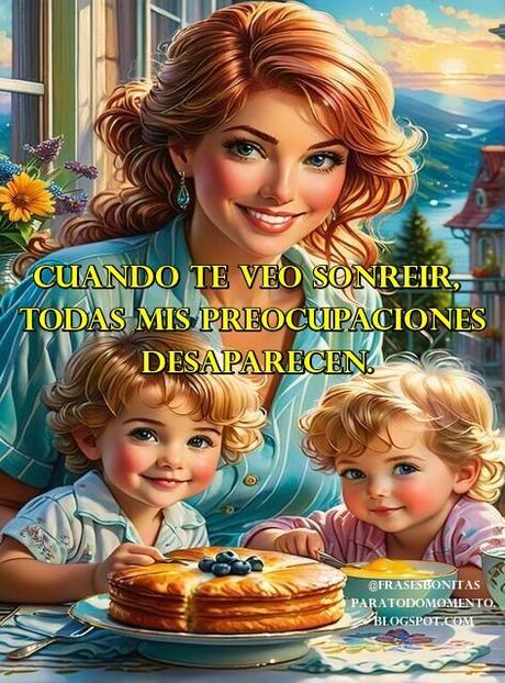Cuando te veo sonreír, todas mis preocupaciones desaparecen.