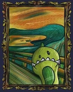 El dinosaurio artista de Vhalle