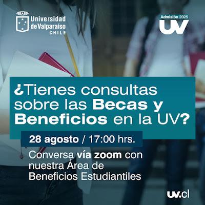 Invitación a charla online sobre Becas, Beneficios y Gratuidad para estudiantes de cuarto medio, egresados, apoderados y docentes. Invitación a charla online sobre Becas, Beneficios y Gratuidad para estudiantes de cuarto medio, egresados, apoderados y docentes.