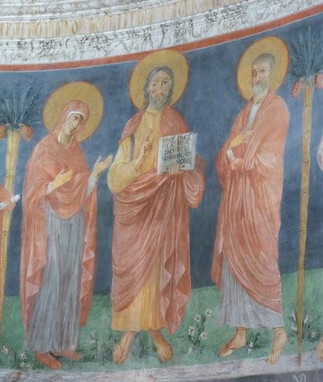 ROMÁNICO EN ROMA IGLESIA DE SAN CLEMENTE. Detalle fresco ábside