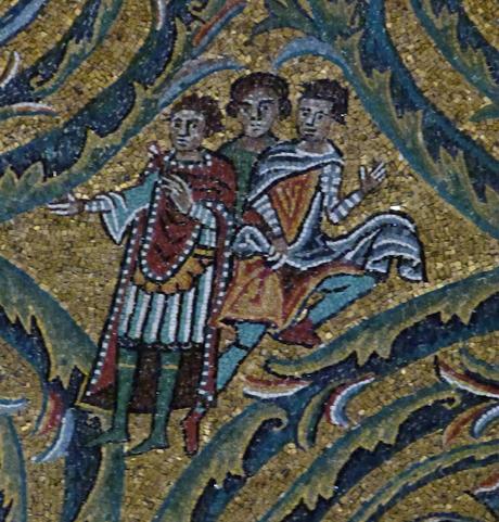 ROMÁNICO EN ROMA IGLESIA DE SAN CLEMENTE. Detalle Mosaico 4