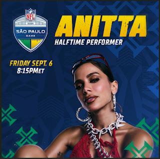 ANITTA ACTUARA EN EL PRIMER JUEGO DE NFL EN SÃO  PAULO