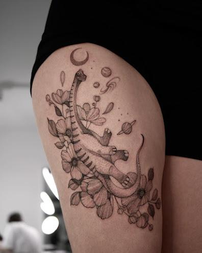 Dinosaurios en la piel por María Fernández