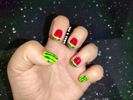 Diseño de uñas para verano: Sandías