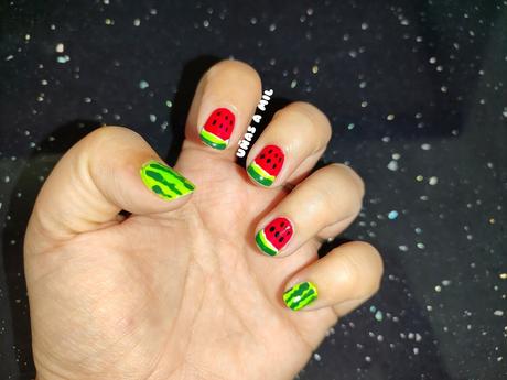 Diseño de uñas para verano: Sandías