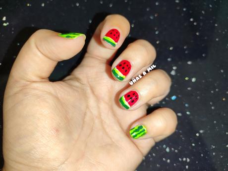Diseño de uñas para verano: Sandías