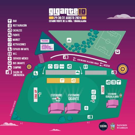 Mapa recinto Festival Gigante 2024
