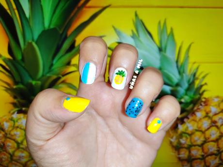 Diseño de uñas para verano: Piñas