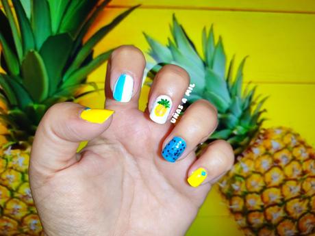 Diseño de uñas para verano: Piñas
