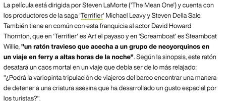 Peliculas de terror de Disney: Steamboat Willie', el cortometraje de Mickey en su versiòn terrorifica.