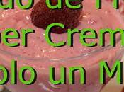 Helado fresas cremoso solo minuto