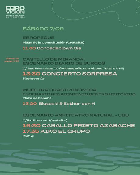 Horarios del Ebro Visión 2024