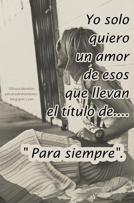 Yo solo quiero un amor de esos que llevan el título de Amores mediocres.