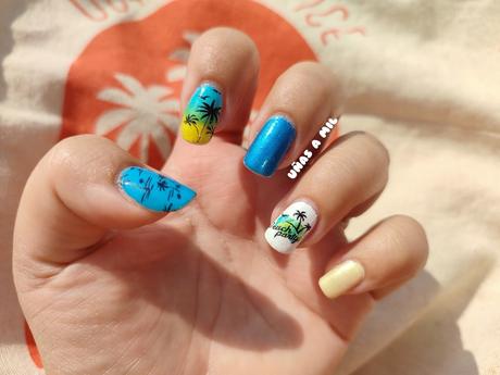 Diseño de uñas para verano: Playa y Palmeras