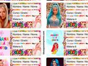 [+10] Etiquetas escolares KAROL GRATIS para editar imprimir!