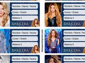 [+10] Etiquetas escolares SHAKIRA GRATIS para editar imprimir!