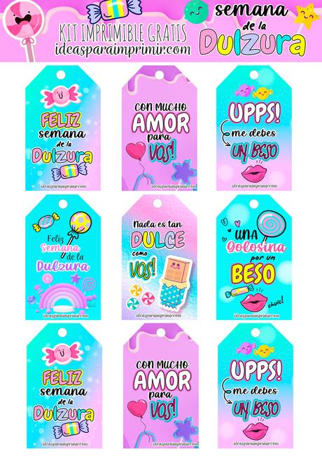 IncreÃble kit Semana de la Dulzura gratis para descargar e imprimir IncreÃble kit Semana de la Dulzura gratis para descargar e imprimir