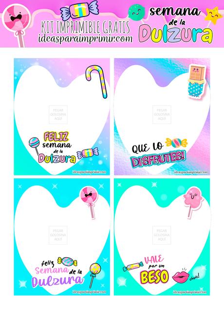 IncreÃble kit Semana de la Dulzura gratis para descargar e imprimir IncreÃble kit Semana de la Dulzura gratis para descargar e imprimir