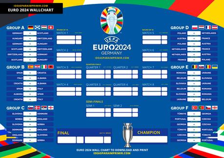 Fixture EURO 2024 en PDF para descargar e imprimir gratis Fixture EURO 2024 en PDF para descargar e imprimir gratis