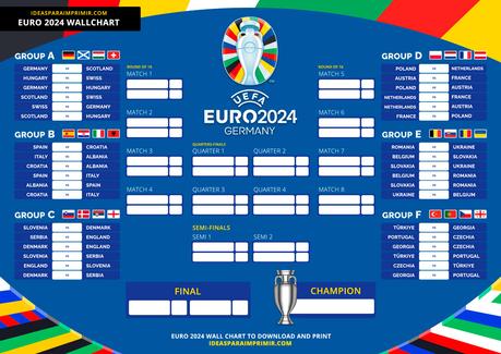 Fixture EURO 2024 en PDF para descargar e imprimir gratis Fixture EURO 2024 en PDF para descargar e imprimir gratis