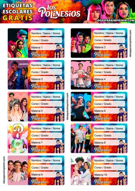 [+10] Etiquetas escolares de LOS POLINESIOS GRATIS para editar e imprimir!