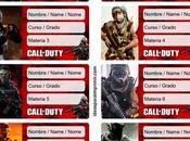 [+10] Etiquetas escolares CALL DUTY GRATIS para editar imprimir!