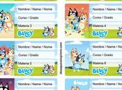 [+10] Etiquetas escolares BLUEY GRATIS para editar imprimir!