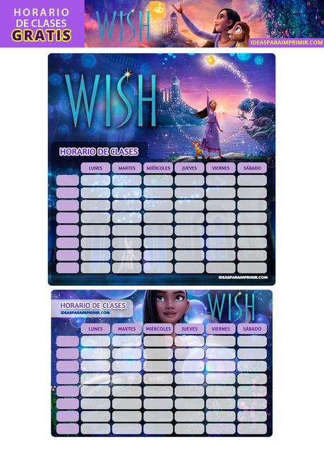 ¡GRATIS! Horarios de Clases de WISH, El Poder de los Deseos para imprimir ¡GRATIS! Horarios de Clases de WISH, El Poder de los Deseos para imprimir