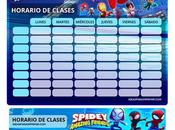 Â¡GRATIS! Horarios Clases SPIDEY SORPRENDENTES AMIGOS para imprimir
