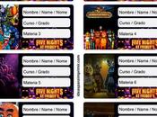 [+10] Etiquetas escolares Five Nights Freddys (FNAF) GRATIS para editar imprimir!