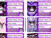 [+10] Etiquetas escolares KUROMI GRATIS para editar imprimir!