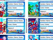 [+10] Etiquetas escolares SPIDEY SORPRENDENTES AMIGOS GRATIS para editar imprimir!