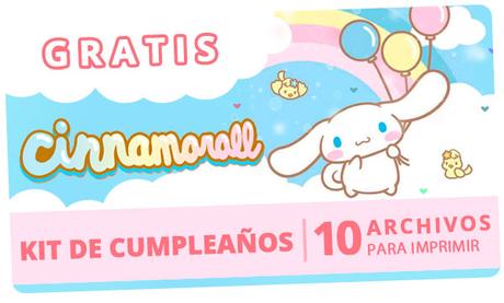 KIT de cumpleaÃ±os de KUROMI y MY MELODY para imprimir GRATIS. Incluye invitaciones editables!!