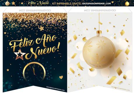 Banderines FELIZ AÃO NUEVO para imprimir gratis