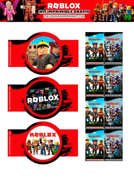 KIT de cumpleaÃ±os de ROBLOX para imprimir GRATIS. Incluye invitaciones editables!!